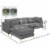 Meridian Furniture Julia Gray Velvet Modular Sectional Perspective: left