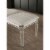 Leatherette and Wood Bench in Pearl White Finish Perspective: left