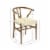 Linon Layla Wishbone Wood Chair in Brown Perspective: left