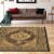 Linon McKinley Mahi Tabriz Power Loomed Polypropylene 5' X 7'6  Rug in Black Perspective: left