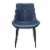 Linon Mabry Upholstered Set of Two Dining Chairs in Blue Perspective: left