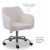 Linon Colton Sherpa Metal Upholstered Office Chair in Chrome Perspective: left
