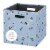 Linon Lane Two Pack Fabric Daisy Storage Bins in Blue Perspective: left