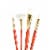 Princeton Brush Real Value™ Taklon Brush Set Round 6 Fan 2 Wash 5/8 Angle 3/8 - White Perspective: left