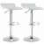 Set of 4 Swivel Bar Stool PU Leather Adjustable Kitchen Counter Bar Chair White Perspective: left