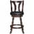 Gymax Set of 2 Swivel Bar stool 24'' Counter Height Leather Padded Dining Kitchen Chair Perspective: left