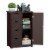 Wooden 4 Drawer Free Standing Bathroom Floor Cabinet Adjustable Storage Cupboard Perspective: left