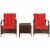 3PCS Patio Rattan Conversation Set Outdoor Furniture Set w/Table Perspective: left