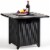 Gymax 30'' Gas Fire Table 50,000 BTU Square Propane Fire Pit Table Patio Yard Perspective: left