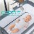 Gymax Portable Baby Bed Side Crib Height Adjustable W/ Music Box & Toys Dark Grey Perspective: left