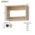 22.5 in. L x 14 in. D Brown MDF Wood Shelf Tall Hanging Closet Unit Perspective: left