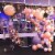 LANGXUN White Circle Mesh Decoration Arch Kit for Wedding and Birthday Party Perspective: left