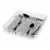 madesmart® Large Soft Grip Silverware Tray - Clear/Gray Perspective: left