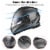 AHR RUN-M3 Modular Flip Up Helmet Full Face Dual Visor DOT Motorcycle Bike S Perspective: left