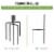 10 Ft String Light Pole Outdoor Metal Pole Aluminum Patio Backyard Party 2 Pack Perspective: left