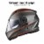 AHR Motorcycle Flip up Full Face Helmet Bluetooth 5.0 Headset DOT Approved M Perspective: left