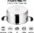5 qt. Stainless Steel Aluminum Nonstick Stock Pot in Stainless Steel with Lid Perspective: left