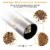 Electric Salt Pepper Grinder with Light Adjustable Coarseness Stainless Steel Salt Pepper Perspective: left