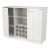 Inval  Shaker Style 2 Door Wine Rack Buffet in Washed Oak Engineered Wood Perspective: left