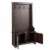 Prepac Wide Hall Tree with Shaker Doors in Espresso Perspective: left