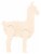 Multicraft Wood Standing Animal Llama Perspective: left