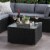 CorLiving Patio Square Glass Top Coffee Table in Blended Grey Perspective: left