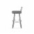 Amisco Derek 30.75  Polyester Swivel Bar Stool in Heather Light Gray/Glossy Gray Perspective: left