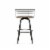 Amisco Brisk 29  Distressed Wood Swivel Bar Stool in Beige/Gun Metal Perspective: left
