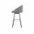 Amisco Nelly 31  Polyester Swivel Bar Stool in Heather Light Gray/Black Perspective: left