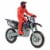 Supercross™ Authentic Justin Barcia Motorcycle with Rider Figure and Race Ring Perspective: left