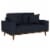 Emerald Home Furnishings Lakeview Presley Loveseat - Navy Blue Perspective: left