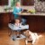 KidCo GoPod Adjustable Height Travel Activity Seat with Floor Mat, Midnight Perspective: left