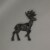 Rustic Brown Cast Iron Open Work Deer Wall Hanging 11.5 Inches High Buck Stag Perspective: left