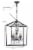 Alena 4-Light Antique Black Farmhouse Crystal Foyer Lantern Chandelier Perspective: left