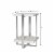 Uttermost Arnaut Steel and MDF Wood Accent Table in Milk White Perspective: left