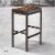 Uttermost Beck 30 Metal and Wood Bar Stool in Dark Walnut and Brushed Steel Perspective: left