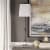 Uttermost Teala Crystal and Metal Buffet Table Lamp in Aged Black and White Perspective: left