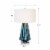 Uttermost Pescara Glass Crystal and Metal Table Lamp in Teal Blue/Ivory Perspective: left