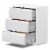 AOBABO 3 Drawer Lateral File Cabinet w/ Lock for Letter/Legal Size Paper, White Perspective: left
