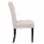 Costaelm Jameson Fabric Tufted Dining Side Chair in Beige Perspective: left