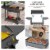 SUGIFT 4 Burner Propane Gas Grill Flat Top Griddle Grill in Black Perspective: left