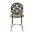 Hillsdale Marsala Vanity Stool in Gray Perspective: left