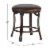 Hillsdale Hastings Faux Leather Backless Vanity Stool in Antique Bronze/Brown Perspective: left