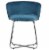 Hillsdale Furniture Marisol Metal Vanity Stool in Blue Fabric Perspective: left