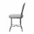 Hillsdale Furniture O'Malley Metal Vanity Stool Metallic Gray Perspective: left