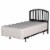Hillsdale Carolina Headboard - Twin - w/Rails - Black Perspective: left
