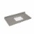 49 in. Composite Stone Vanity Top in Concrete Gray with White Basin Perspective: left