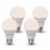 800-Lumen Smart Wi-Fi Warm White LED Bulbs (4 Pack) Perspective: left