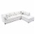 Glory Furniture Malone Faux Leather Sectional in White Perspective: left
