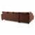 Glory Furniture Gallant Microsuede Sectional in Chocolate Perspective: left
